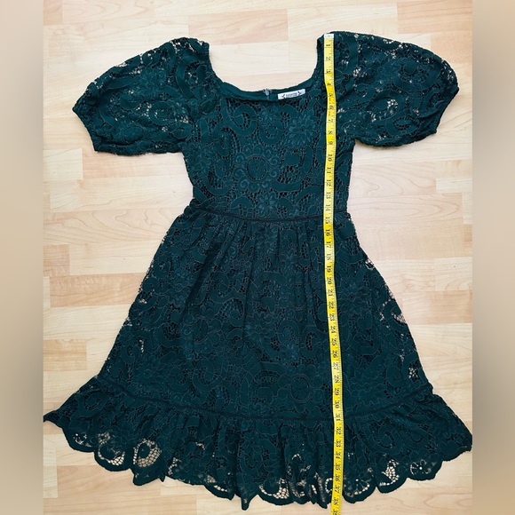 Nanette Lepore Forest Green Lace A-Line. EUC. Size 2. - Picture 6 of 10